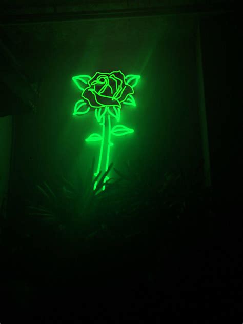 Download Mint Green Neon Rose Wallpaper