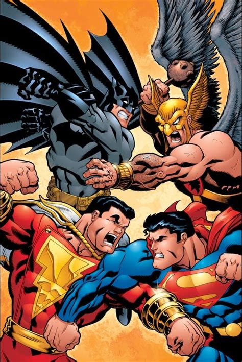 Superman And Batman Vs Hawkman And Shazam By Ed Mcguinness And Dexter Vines