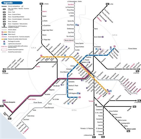 Rome Public Transport Guide Transit Map