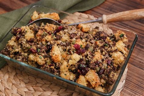 Herbed Cornbread Stuffing With Sausage And Cranberries Jess Pryles