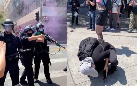 Police Fire Rubber Bullets At Trans Rights Protesters Screaming Dont