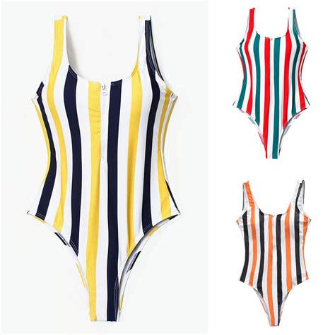 swimsuit woman bikini 2019 women siamese bikini set push up stripeswimwear beachwear swimsuit