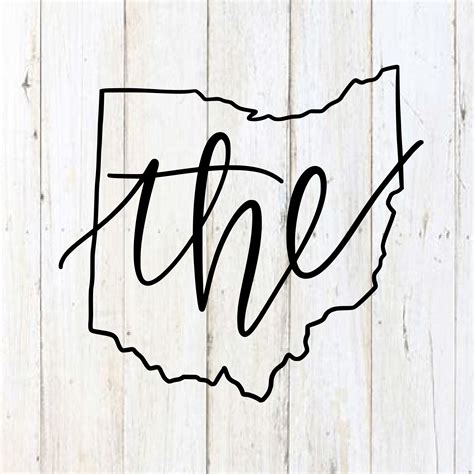 The Ohio State Outline Svg File Ohio Outline Svg Design Etsy