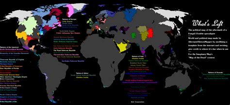 Whats Left A Post Apocalyptic Political Map Rimaginarymaps