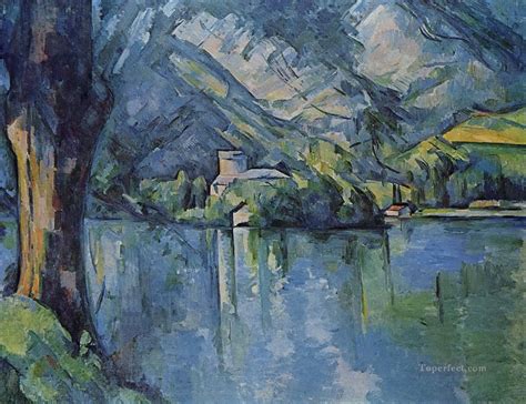 The Lacd Annecy Paul Cezanne Mountain Painting In Oil For Sale