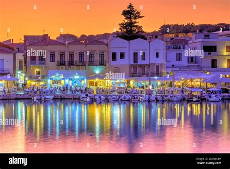 Venetian Harbour Dusk Night Shots Orange Sky Colourful Rows Of