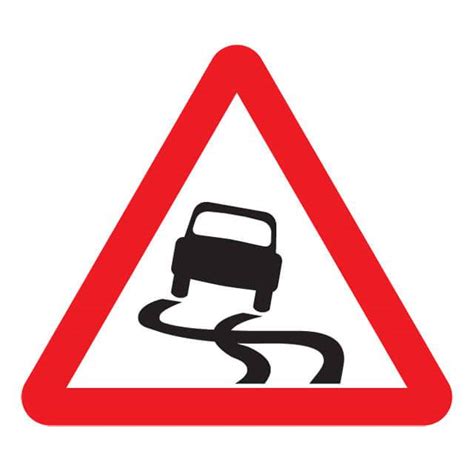 T17ep Slippery Road Sign
