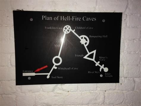The Map Picture Of Hell Fire Caves West Wycombe Tripadvisor