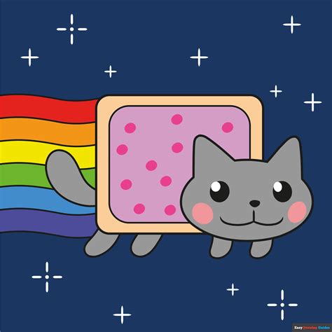 How To Draw A Nyan Cat Really Easy Drawing Tutorial