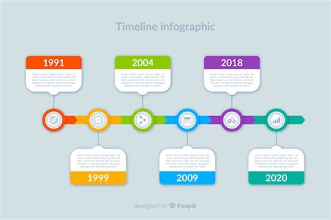 Premium Vector Colorful Modern Timeline Infographic Template