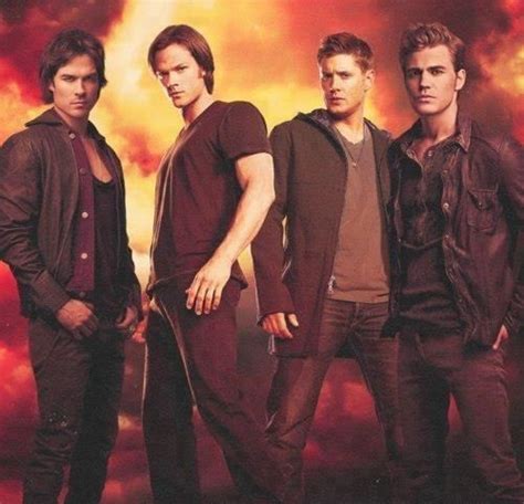 Vampire Diaries Meets Supernatural Damon And Sam Dean And Stefan