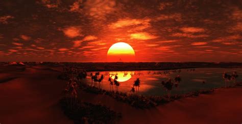 Desktop Wallpaper Sunset Red Sky Aerial View Tropical Red Landscape