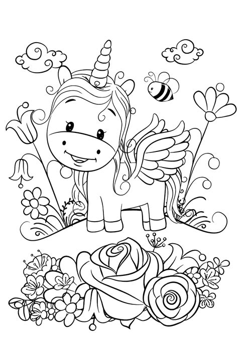Baby unicorn - Coloring pages for you