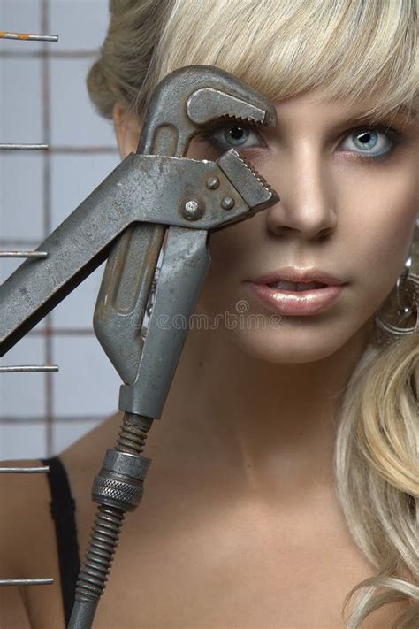 Portrait Of Blue Eyed Blonde Sex Stock Image Image Of Glamour Facial