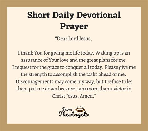 Short Daily Devotional Prayers For Today God Will Help You