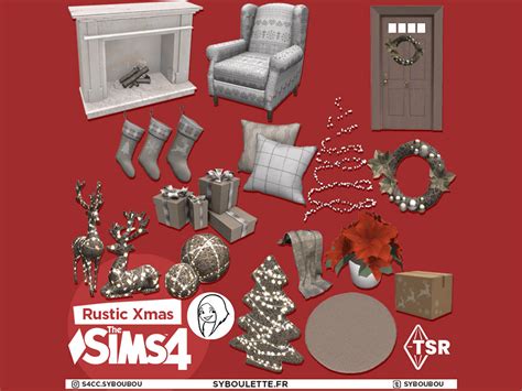 Rustic Christmas Cc Sims 4 Syboulette Custom Content For The Sims 4