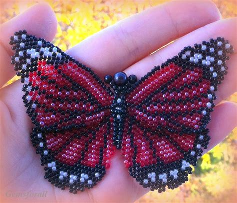 Pattern And Tutorial With Photos For Beaded Butterfly Etsy
