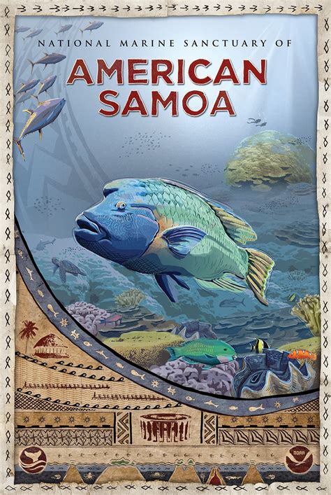 National Marine Sanctuary Of American Samoa Poster Office Of National