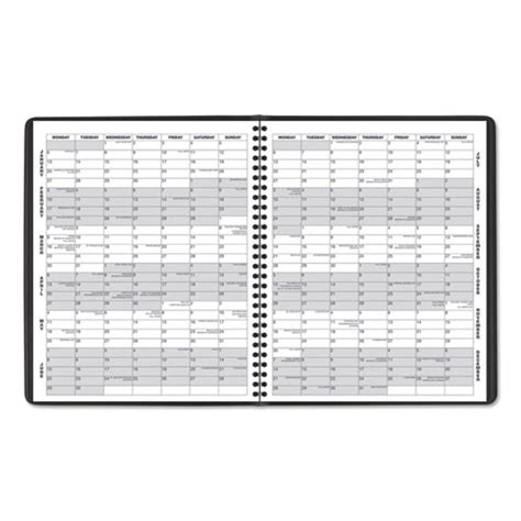 Monthly Planner 11 X 9 Black Cover 15 Month Jan To Mar 2024 To
