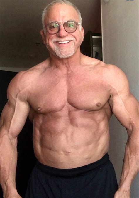 Handsome Older Men Muscle Body Senior Fitness Mature Men Male