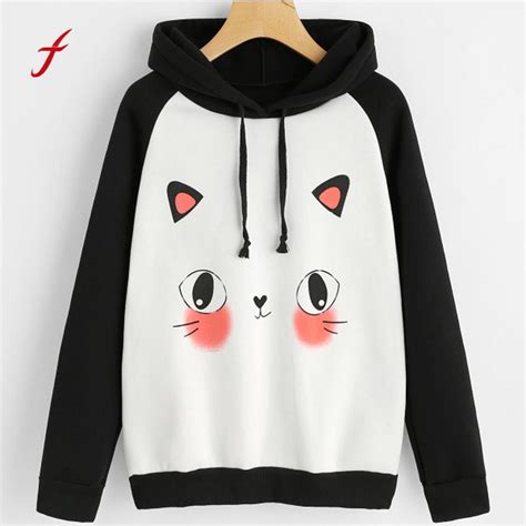 Feitong Brand New Fashion Hoodies For Women Cute Girls Tracksuit