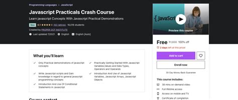 Javascript Practicals Crash Course FREE