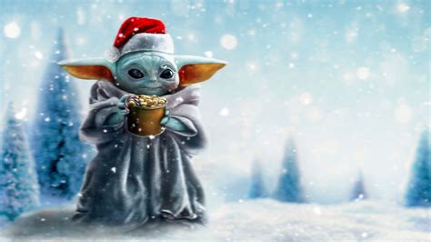 Artstation Baby Yoda Christmas Theme Digital Art