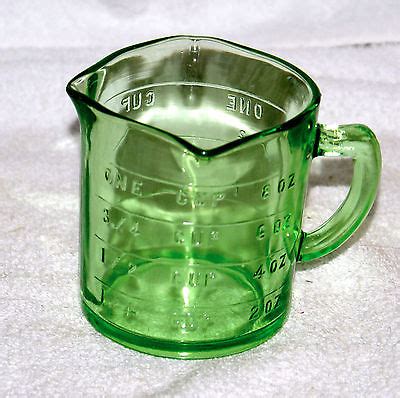 Measuring Cup Spout Hazel Atlas Green Depression Glass Uranium