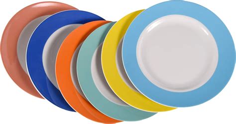 Lot de 6 assiettes plates en porcelaine véritable Ø 240 mm Amazon fr