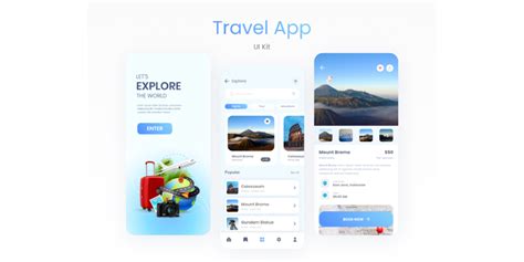Travel App Ui Kit Free Download Figma Community