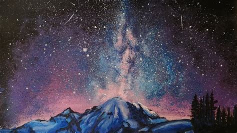 Watercolor Painting Milky Way Speedpainting Youtube