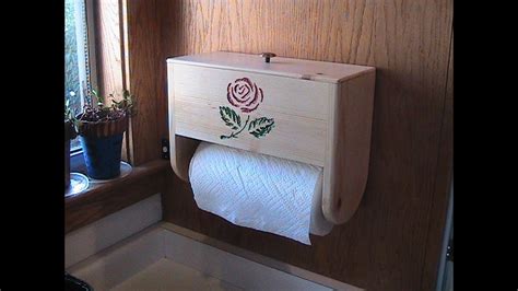 Make A Paper Towel Holder With Storage Youtube