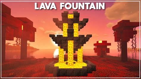 Minecraft How To Build A Lava Fountain Tutorial 2020 Youtube