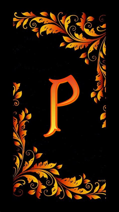 720p Free Download Orange Letter P Alphabet Art Bright Desenho