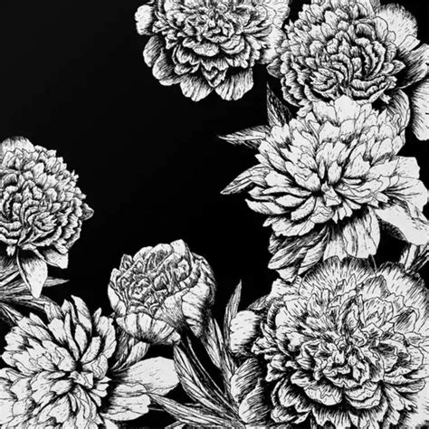 Flowers are the most beautiful gifts to mankind from nature. Flowers In Black And White | abstract art, interior art ...