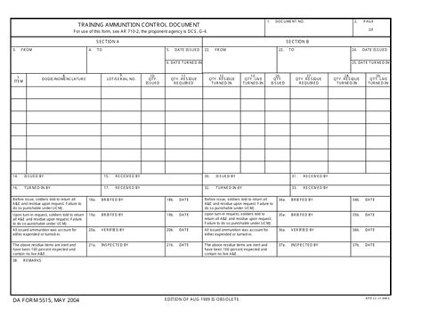 Da Form 5517 R Fillable Printable Forms Free Online