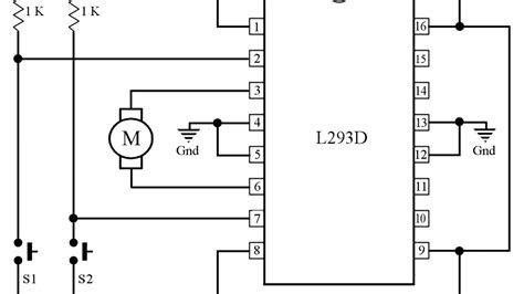 Control The Direction Of Rotation Of A 6v Dc Motor Using L293d And