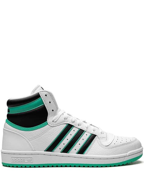 Adidas Top Ten Rb Whitecore Blackhi Res Green Sneakers Farfetch