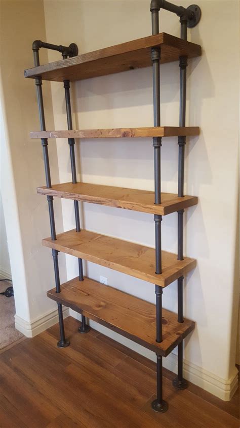Pipe Shelving Unit Pipe Bookcase Industrial Book Case Industrial