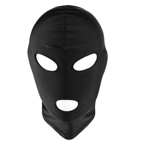 Sex Spandex Blindfold Face Full Mask Spandex Mouth Opening Headgear Style Fetish Sexy Toys