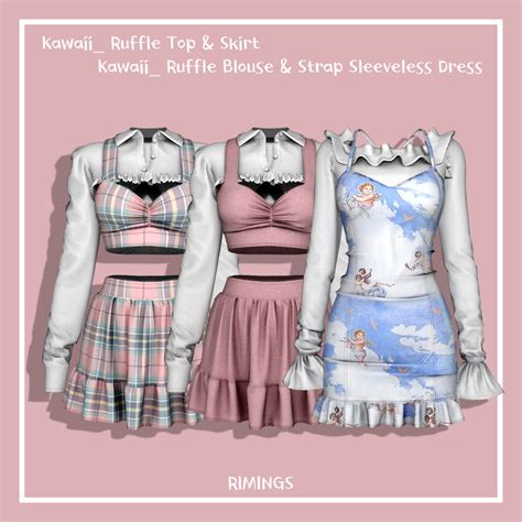 Kawaii Dress Set At Rimings Sims 4 Updates