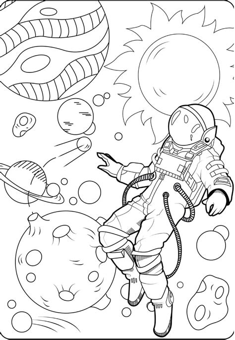 Desenhos De Astronauta Para Colorir Pintar E Imprimir Colorironlinecom