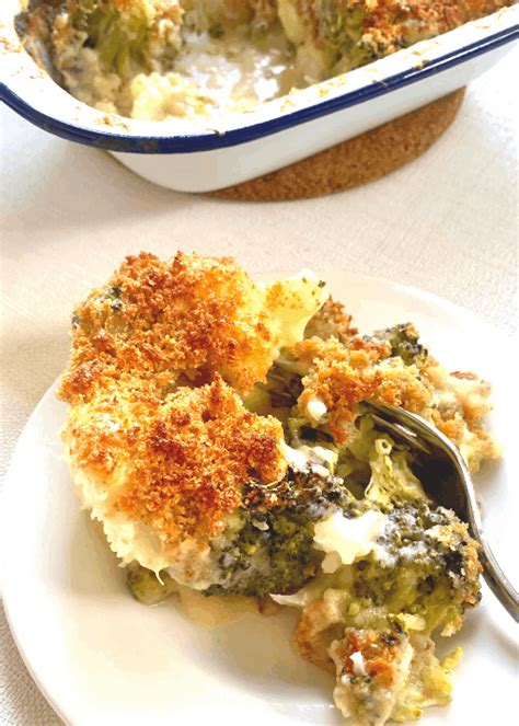 Healthy Broccoli Cauliflower Casserole Cheesy Comfort Food Clean