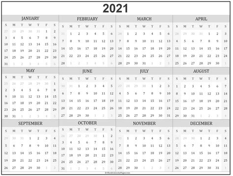 Take 2021 Calendar Printable One Page Best Calendar Example