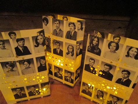 5 Yearbook Luminaries Reunion Decor Custom Made From Your