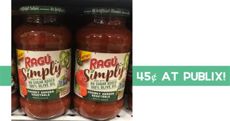 Ragu Coupon 45¢ Simply Pasta Sauce Southern Savers