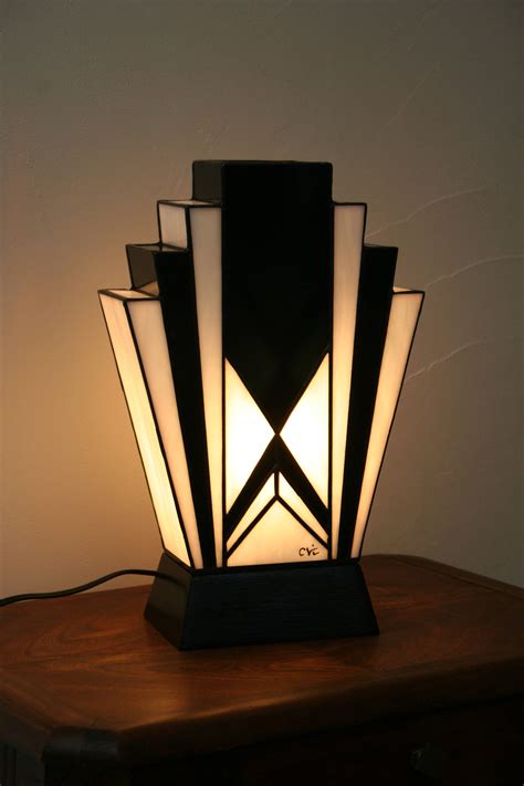 Art Deco Stained Glass Tiffany Lamp 1925 Nb
