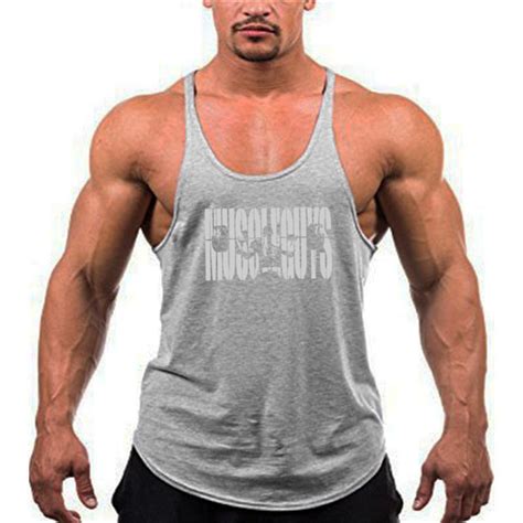 Muscleguys Fitness Clothing Cotton Mens Y Back Tank Tops Bodybuilding