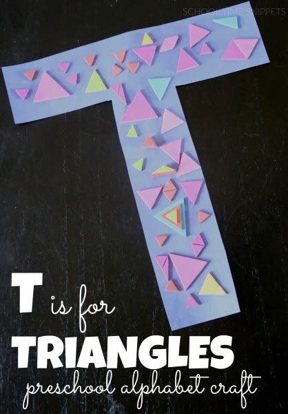 Letter T is for Triangles Preschool Alphabet Craft | School Time Snippets