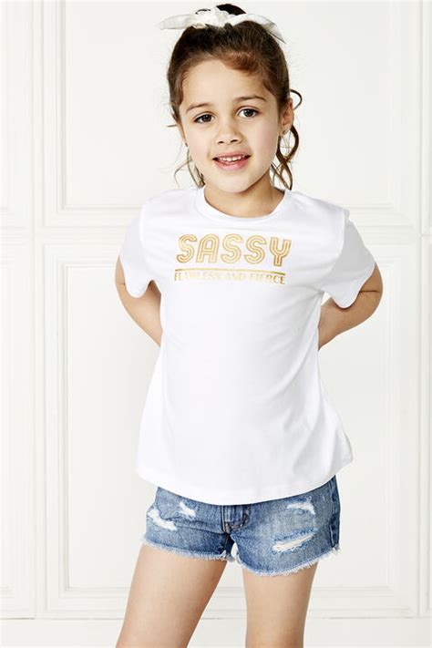 Sassy Tee Junior Girls 2 7 Tops Bardot Junior